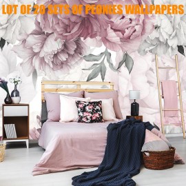 Wholesale. Lot of 20 sets of Peonies Wallpapers size 131x145 inches including shipping